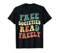 Società Libere Leggi Libero Libri Biblioteche Groovy Maglietta