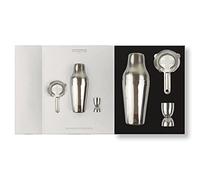 Society Paris BW_FCS_STL - Shaker da cocktail francese, 3 pezzi, in acciaio inox, colore argento, 600 ml, dimensioni: ca. 31 cm x 20 cm x 10 cm