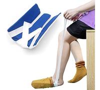 Sock Aid Assist Tool per vestirsi facilmente senza piegarsi, ideale per anziani, gravidanza e mobilità limitata dopo l'intervento chirurgico, manici lunghi, blu scuro