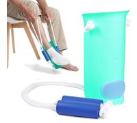 Sock Aid Tool - No-Bend Sock Helper for Easy On and Off, Stocking Slider with Foam Handles, Assist Device for Elderly, Pregnant Women, and Anyone with Reduced Mobility(Green)