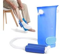 Sock Aid Tool - No-Bend Sock Helper for Easy On and Off, Stocking Slider with Foam Handles, Assist Device for Elderly, Pregnant Women, and Anyone with Reduced Mobility(Blu)