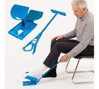 Sock Assist Device for Elderly - Heavy Duty High Carbon Steel Frame with Soft Foam Handles, No Bend Sock Helper for Putting on Socks, Ideal for Daily Dressing Independence