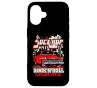 Sock Hop Rock and Roll Fabulous Fifties Rockabilly Greaser Custodia per iPhone 16