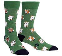 Sock It To Me Calze da Prua della Cravatta della Capra per Uomo Una Taglia Si Adatta di più Verde Oliva