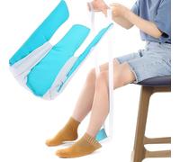 Sock Threader,Sock Threader-Tools to Help Put on Socks,Sock Threader for The Elderly,Sock Helpers to Put On Your Socks for Seniors,No Need to Bend over to Assist in Wearing Socks (Light Blue)