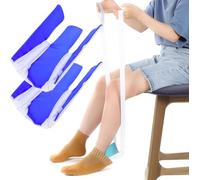 Sock Threader,Sock Threader-Tools to Help Put on Socks,Sock Threader for The Elderly,Sock Helpers to Put On Your Socks for Seniors,No Need to Bend over to Assist in Wearing Socks (2 pcs-Dark Blue)