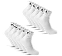 sockenkauf24 10 Paia Calze Sportive Calze da Tennis Calze da Lavoro Uomo Donna Cotone i1R (Bianco 43-46 Corti)