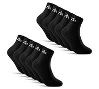 sockenkauf24 10 Paia Calze Sportive Calze da Tennis Calze da Lavoro Uomo Donna Cotone i1R (Nero 43-46 Corti)