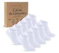 sockenkauf24 10 Paia Calzini Corti Uomo Donna Calze Corte Cotone Traspiranti (Bianco 35-38)