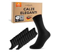 sockenkauf24 10 Paia di Calze Uomo Donna Calzini Lunghi Business Cotone Traspiranti Comode (Nero 39-42)