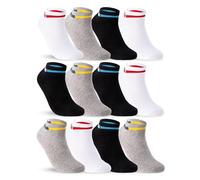 sockenkauf24 12 Paia Calzini Corti Uomo Calze Corte 39-42 Estivi Cotone Traspiranti Multicolore