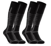 sockenkauf24 2 Paia Calze da Sci Uomo e Donna Termiche, Tecniche e Traspiranti 34175 (Nero 39-42)