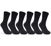 sockenkauf24 6 | 12 | 24 Paia di Calze Uomo & Donna Calze Business Cotone Nero 10700 (35-38 6 Paia Nero)