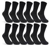 sockenkauf24 6 | 12 | 24 Paia di Calze Uomo & Donna Calze Business Cotone Nero 10700 (39-42 12 Paia Nero)