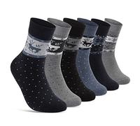 sockenkauf24 6 o 12 Paia Calze Termiche Donna Cotone Calzini Invernali Calde in Spugna (39-42, 6 Paia | Mix di colori)
