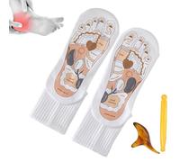 SOCKES REFLEXOLOGIA SECTA - TOCK PRESSIONE PER LA PRESSIONE CON MASSAGGIO Stick - Strumento di rilassamento del corpo per la casa, Massaggio Shop, Palestra, Stadio, Yoga Room Versione inglese di