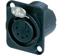 Socket flangia del connettore Neutrik XLR, Numero poligio diritti: 5 NC5FD-LX-B 1 Black (NC5FD-LX-B)