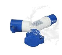 Socket impermeabile - Presa industriale | Adattatore a 2 vie per uso pesante | 16A Splitter resistente alle intemperie, connettore ad alta corrente per la produzione di fabbriche, siti