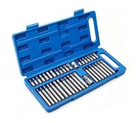 Socket Set - 40 Pcs Heavy Duty Drive Tool Kit, Spline Hex Hand Tools with 3/8 & 1/2 Inch Drive Sockets, Professional Repair Tool Kit for Car Truck Motorcycle Appliance Furniture Workshop Home Use
