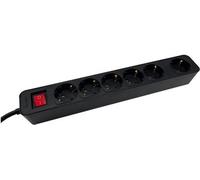 SOCKET STRIP 6S PVC 3M BK ECO - 16A/3680W NEW