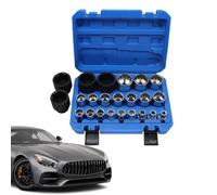 Socket Wrench Set - 21 pezzi Plum Blossom Sleeve Kit per Automotive, Ratchet Tool Organizer with Case, Auto Repair Tools for Electrical Home, Garage Marine Workshop Use, 9,65 x 6,89 x 2,36 Inches