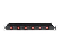 Socketstrip 6 zone 19" 1U - Showgear 91235