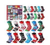 Socks Advent Calendar 2025, 12 Pairs Christmas Socks Advent Calendar,Xmas Holiday Countdowncalendar Gifts for Xmas Stocking Gifts (C (12 pairs))