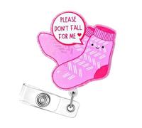 Socks Badges Holder Retractable Reel Reel Holder With Metal Clip For Nurse Doctor Student Teacher Funny Badge Clip