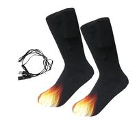 Socks Heated, Comfortable Knit Warmer, Washable Even Heating Socks, Soft Foot Warmth for Sci Winter Snowboarding Sports Outdoor Activities, Home Travel Family, 1500 mAh