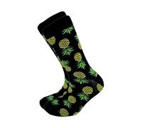 Socks Tunnel Calzini colorati unisex: divertenti, con motivo animale, gatto, cane, frutta mista e pizza. Stile unico e carino in cotone (IT, Numero, 36, 44, Regular, Regular, ananas)