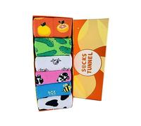 Socks Tunnel Calzini divertenti calzini colorati con animali simpatici, gatti, cani, frutta mista e design pizza. Perfetti per uno stile unico e allegro. (IT, Numero, 36, 44, Regular, Regular, 05)