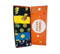 Socks Tunnel Calzini divertenti calzini colorati con animali simpatici, gatti, cani, frutta mista e design pizza. Perfetti per uno stile unico e allegro. (IT, Numero, 36, 44, Regular, Regular, 06)