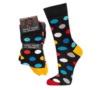 Socks4Fun Calzini Divertenti per Donne, Ragazzi e Uomini (2 Paia) 42-47 Punti