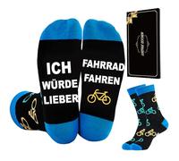 SockWaddles Calzini Divertenti da Uomo con Scritte, Preferisco Andare in Bicicletta - Idea Regalo per Uomini, Ciclisti per Natale, Compleanno, Festa del Papà