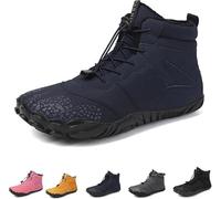 SOCLING Winter Barefoot Shoes,Five Finger Snow Shoes,winter Barefoot Shoes for Men and Women,Winter Plush Waterproof Cotton Shoes,Warm and Comfortable Couple High Top Cotton Boots