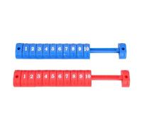 Socobeta 2 Pezzi Tabellone Segnapunti Calcio Balilla Contatore Punteggio 10 Numeri Indicatore di Punteggio(Rosso e Blu)