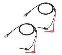 Socobeta 2pcs BNC a Sonde a Doppia Prova di Test per L'Oscilloscopio con Connessione Filetta per L'interfaccia BNC Oscilloscopio