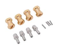 Socobeta 4 Prolunghe per Mozzi Ruota in Ottone Ad Alta Resistenza per Auto Cingolate SCX10 1/10 RC con stabilità Migliorata (Oro)