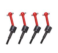 Socobeta 4pcs in Lega di Alluminio CVD Drive Albero per TT02 1/10 RC Auto -Upgrade Parti di Trasmissione Universale da 70 Mm Albero di Trasmissione per Auto RC (Rosso)