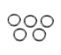 Socobeta 5 Ganci Rotondi con Clip a Scatto a Molla Moschettone con Moschettone Tondo in Lega di Zinco con Fibbia