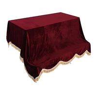 Socobeta Accessorio Protettivo in Tessuto Pleuche, Copertura Antipolvere per Pianoforte Verticale, 200 X 150 Cm, per Uso Domestico (Rosso)