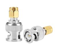 Socobeta Adattatore Connettore da BNC a SMA Maschio con Nucleo in Rame Placcato Oro 2 Pezzi per Apparecchiature di Prova