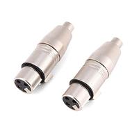 Socobeta Adattatore da XLR a da 2 Pezzi Connettore da Microfono per Microfono Audio da Femmina XLR a 3 Pin Femmina a