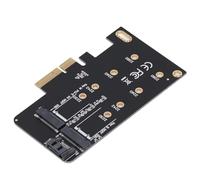 Socobeta Adattatore NGFF da M.2 a PCIe, Scheda PCIe X4 Resistente con Cavo 3.0 per Doppi SSD M.2 Nelle Dimensioni 2242 Mm, 2260 Mm, 2280