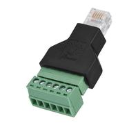 Socobeta Adattatore per Morsetti a Vite Ethernet da 1 Pezzo Connettore per terminali a Vite Maschio a 6 Pin RJ12 6P6C
