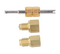 Socobeta Adattatore per serbatoio refrigerante in rame, connettore senza perdite per riparazioni di condizionatori d'aria, confezione da 2 pezzi di rame 1/2 ACME su 1/4 SAE /4 SAE a/2 ACME adattatore