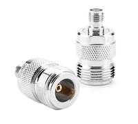 Socobeta Adattatore RF Tipo N a SMA Connettore Coassiale 2 Pezzi di Alta qualità per Connessione RF Isolamento PTFE Impedenza 50Ω per Convertitore di Prova