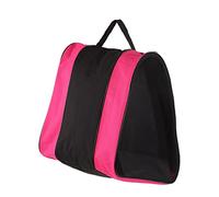 Socobeta Borsa per Pattini a Rotelle Robusta Borsa per Pattini a Triangolo con 3 Tasche con Tracolla Regolabile per da Ghiaccio, Tasche in Rete per Bambini, Tessuto Oxford Premium (Rosa)