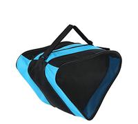 Socobeta Borsa per Pattini a Rotelle Robusta Borsa per Pattini a Triangolo con 3 Tasche con Tracolla Regolabile per da Ghiaccio, Tasche in Rete per Bambini, Tessuto Oxford Premium (Blu)