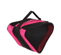Socobeta Borsa per Pattini Borsa per Pattini a Rotelle Impermeabile Triangolare a 3 Strati Durevole per Esterni, per da Ghiaccio con Tracolla Regolabile per Adulti, Tessuto Oxford (Rosso)